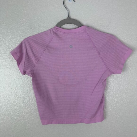Lululemon Swiftly Tech Cropped Short Sleeve Shirt 6 Lightweight Activewear - Picture 5 of 7